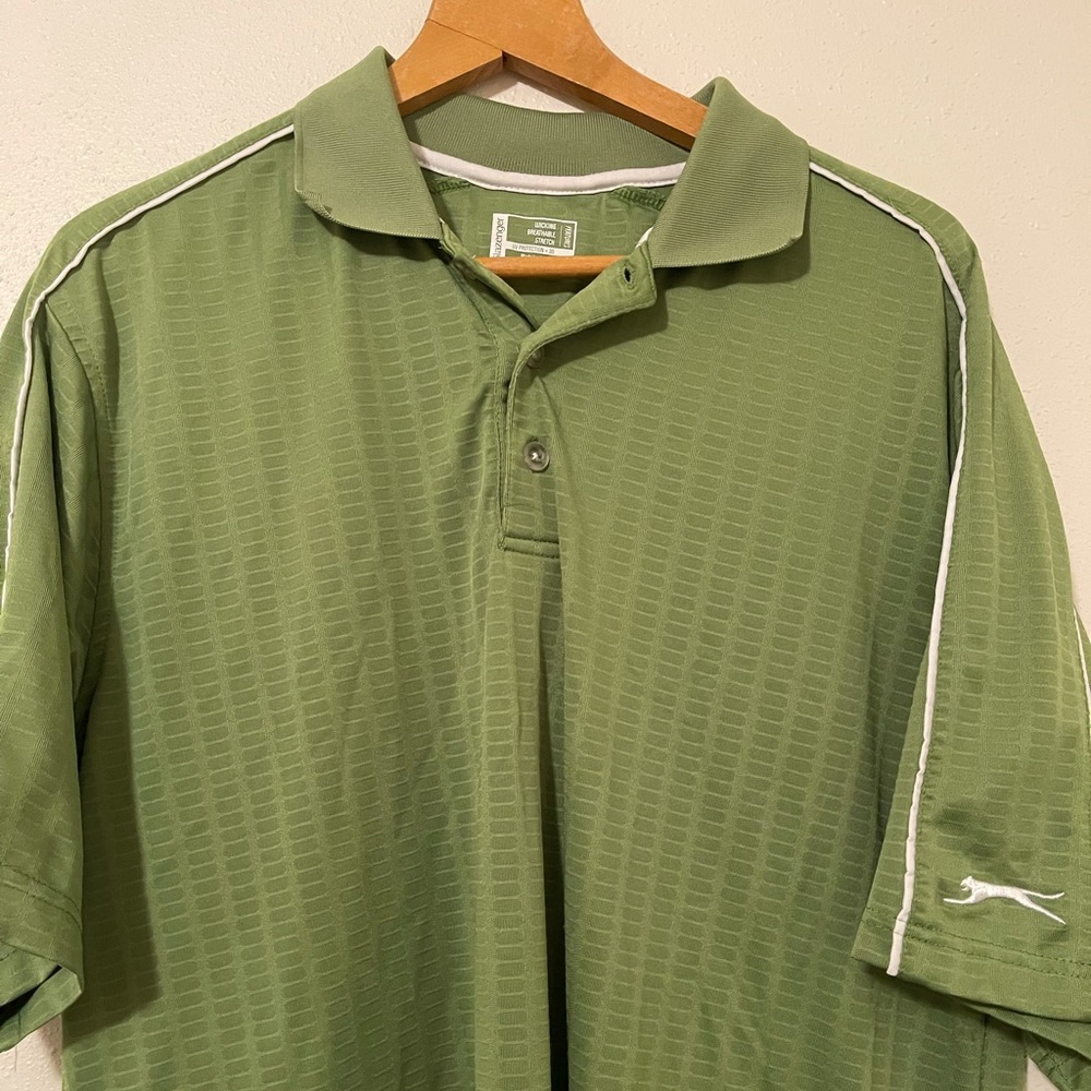 Slazenger Mens Stretch Wicking UV Protection 30 Gree Golf Polo Shirt M